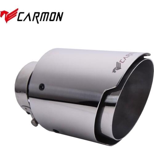 Carmon Car Universal Stainless Steel Exhaust Tip Silver Color Tail Pipe Tip Muffler for BMW BENZ Audi VW Golf Parts