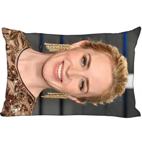 ShunQian Emily Blunt Pillowcase 45x35cm(One Side) Decorative Rectangle Zipper 3D Print Pillowcase Satin Fabric Pillow Cover