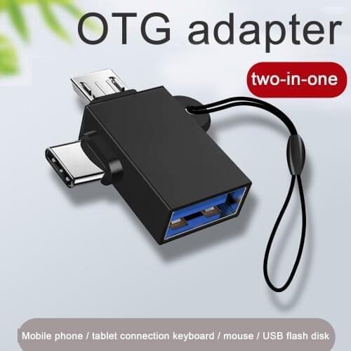 NEW OTG Type C Adapter 2 In 1 OTG Micro Usb Converter Usb C 3.0 Flash Disk Mouse Connector For Smartphone Android Usb Plug