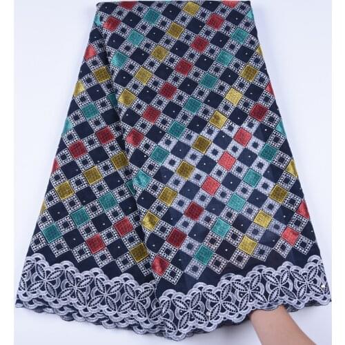 New Design Swiss Voile Lace Fabric In Switzerland With Stones High Quality African Dry Lace Fabric For Nigerian Man Sewing A1671