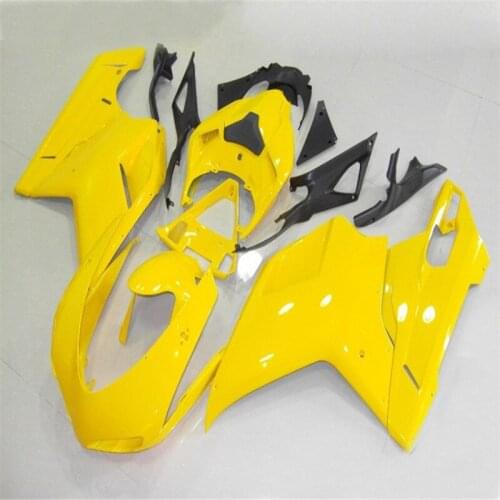High quality New ABS Mold motorcycle Fairings Fit For DUCATI 848 1098 1198 07 08 09 10 11 2007 2011 Fairing bodywork yellow