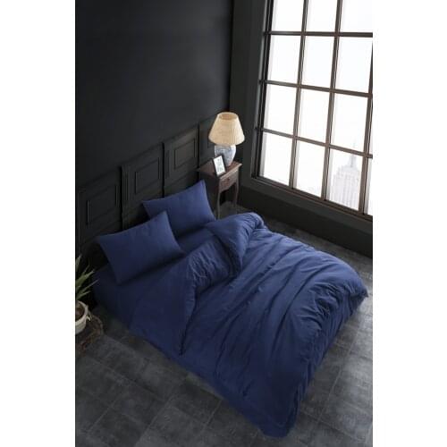 Ranforce Plain Navy Blue Double Personality Comforter Bedding Sets Sheet Duvet Cover Luxury FulL