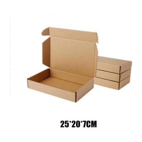 Wholesale 10pcs/lot 25*20*7cm Craft Gift Handmade Soap Packaging Kraft Paper Boxes Brown Packaging Package Mailing Box