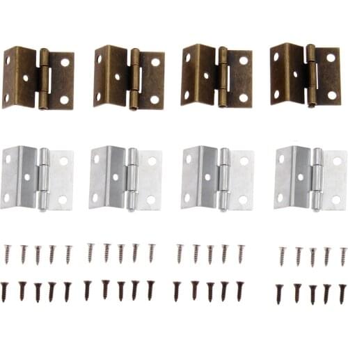4Pcs Vintage Cabinet Door Hinge Luggage Furniture Jewelry Wood Boxes Chinese Old Hinge Furniture Decoration 25*15*12mm