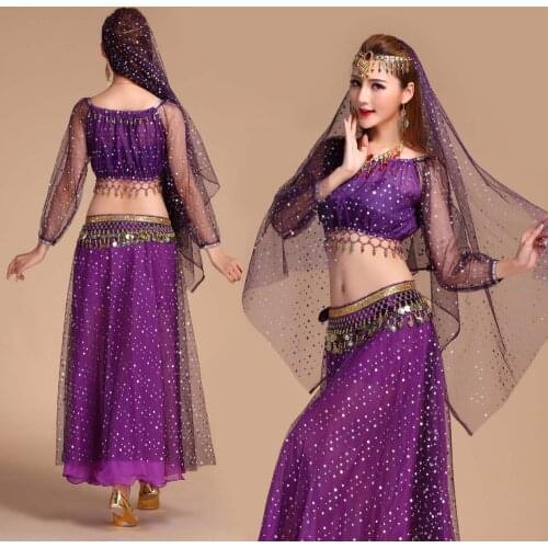 Luxury Indian Dance Costumes Sets Stage Performances Dress Orientale Belly Dance Costume Set For Women Oriental Dance Costumes