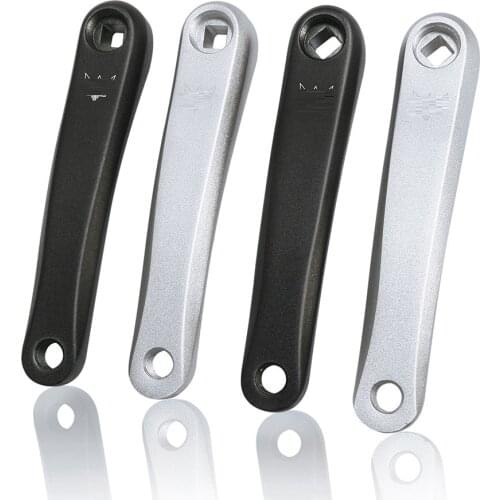 Aluminium Alloy Hand Crank Arm 170mm Mountain Bike Square Rhombic Hole Crankset Left Crank Arm Black/Silver Bicycle Repair Parts