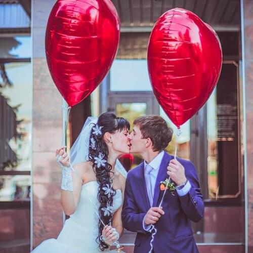 Valentines Day Supplies 1PC 75cm Heart Shape Inflatable Foil Balloons for Wedding Invitations Party Decoration Love Globos