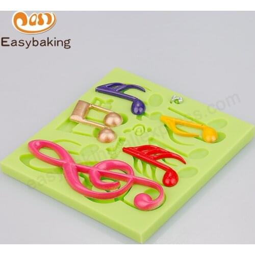 Musical Notes Silicone Mold Cake Decorating Tools for Fondant Clay Microwave Gum Paste Resin Soap Chocolate