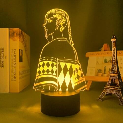 Tokyo Revengers Draken Led Lamp for Child Bedroom Decor Night Light Birthday Gift Room Table Anime 3d Light Tokyo Revengers