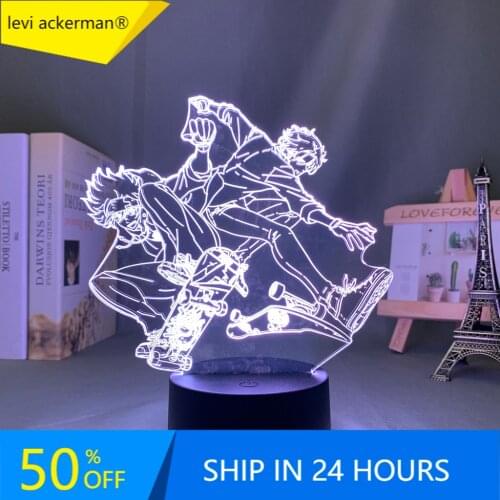 Anime Led Light SK8 The Infinity Reki X Langa for Bedroom Decor Night Light Kids Brithday Gift Manga Room Desk 3d Lamp