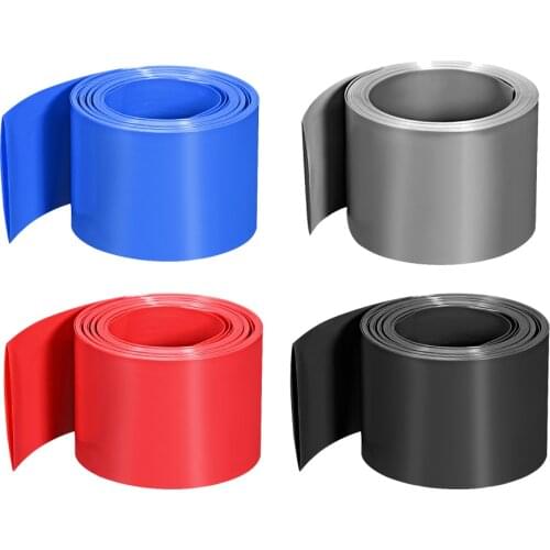 Uxcell PVC Heat Shrink Tube 50mm Flat Width Wrap for Double 18650 1 Meter/2 Meter/5 Meter for Industrial Equipment and Toys