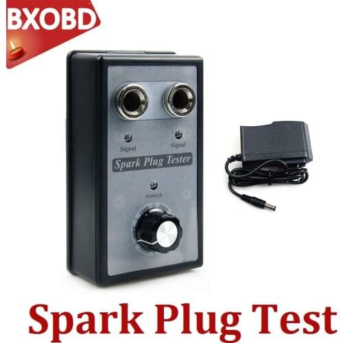 Spark Plug Tester Adjustable Double Hole 12V Gasoline Vehicles Car Sparking Plug Diagnostic Tool Power Adapter