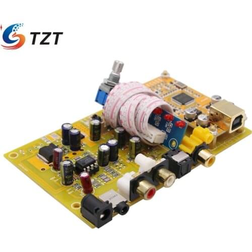 TZT ES9038 Q2M Stereo Mobile Audio DAC Decoder Board Triple Switch Support Fiber Coaxial USB Input