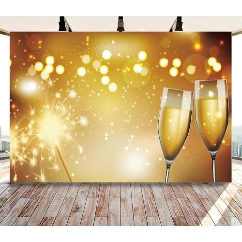 Cheers and Beer Birthday Backdrop Gold Happy Birthday Background for Photography Birthday Party Decorations Supplies
