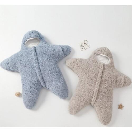 Thickening Baby Sleep Sack Winter Warm Baby Out Sleeping Bag for Stroller Newborn Swaddle Blanket Berber Fleece Baby Bedding