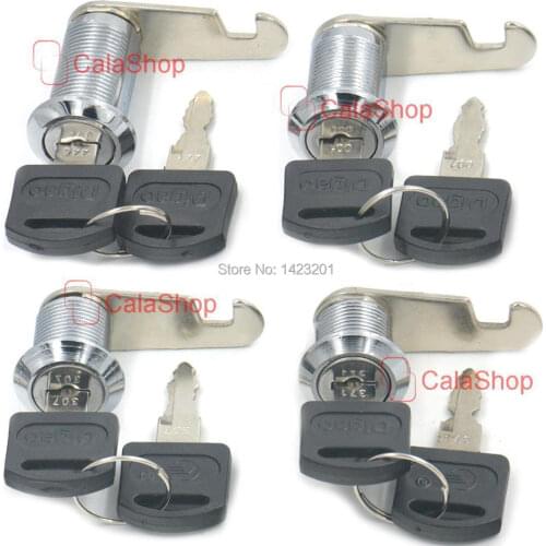 2 Sets / Lot 16mm 20mm 25mm 30mm Zinc Alloy Locks Furniture Drawer Desk Locks Wardrobe Cupboard File Cabinet Mailbox With 2 Keys