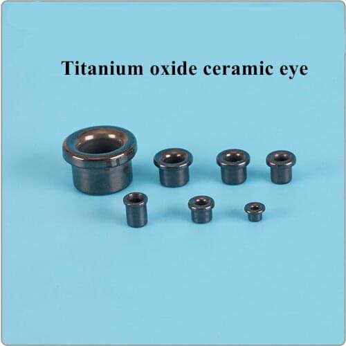 20PCS Titanium Oxide Ceramic Eye Textile Winding Machine Wear Resistant Porcelain Bead 6.4X6.8X4 Wear Resistant Magnetic Bead