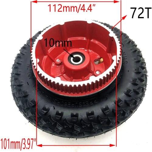 200X50 Wheels With Drive Gear 8X2" Tire for Electric Scooter Wheel Chair Truck Pneumatic Trolley Cart