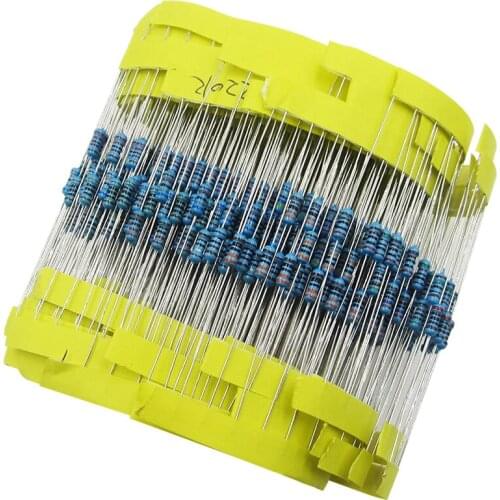 30valuesX20pcs=600pcs,1/4W 1% Metal Film Resistor Samples kit
