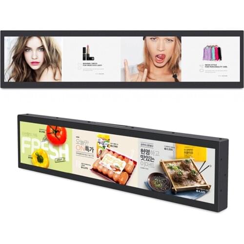 56.8 inch ultra Wide stretched Bar LCD advertising display ads player LCD commercial stretched bar lcd display size 1432x175mm