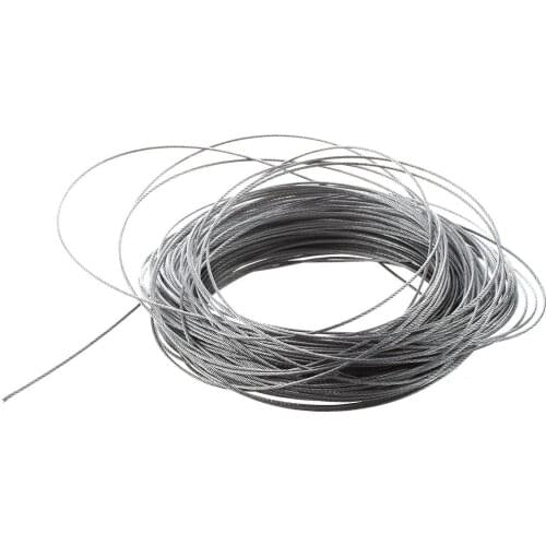 Promotion! Wire Cable Hoisting Lifting 7x7 1mm Dia Stainless Steel Flexible Wire Rope 177Ft