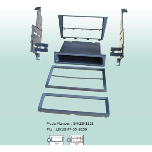 Car Fascias 2 Din Audio Panel Frame Dash Kit For Lexus IS200 1997 1998 1999 2000 2001 2002 2003 2004 2005