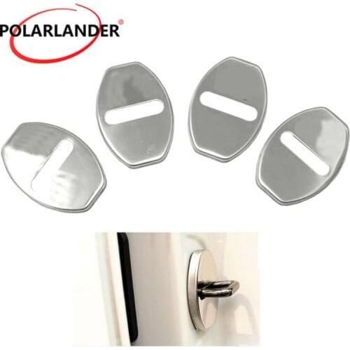 Car Door Lock Buckle Protective Cover 4pcs car styling For Volkswagen/Skoda/Audi Stainless Steel