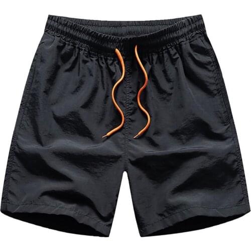 Quick Drying Skin-friendly Solid Color Knee Length Men Shorts for Outdoor