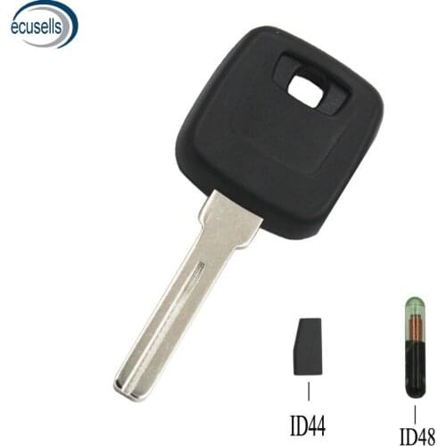 Transponder ID44 Chip ID48 Chip Ignition Key Uncut Blade Blank Insert for Volvo PCF7935 Chip or Without Chip