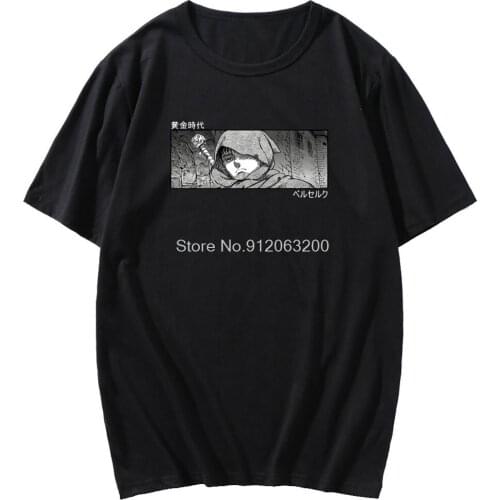 New Japanese Comics Berserk Print Short Sleeve Tees Male Hip Hop Style Tshirt Men Women Oversized Casual Hipster T-shirt