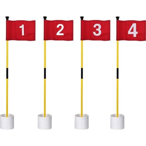 Golf Flagsticks Mini, Putting Green Flag for Yard Golf Pin Flags Hole Cup Set, Fiberglass Portable 2-Section Design