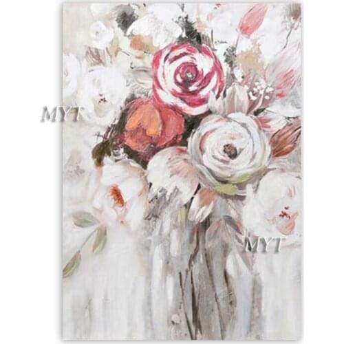 Colorful Rose Picture Design Hand Painted Flower Oil Painting Wall Decor Canvas Art Unframed Pieces Artwork For Hotel Decoration