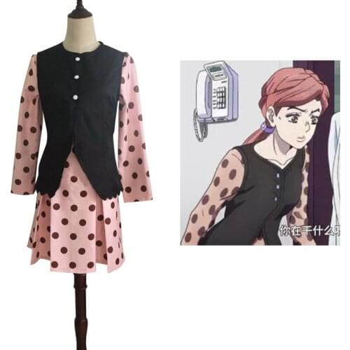 Anime JoJos Bizarre Adventure Kawajiri Shinobu dress Cosplay costume custom made