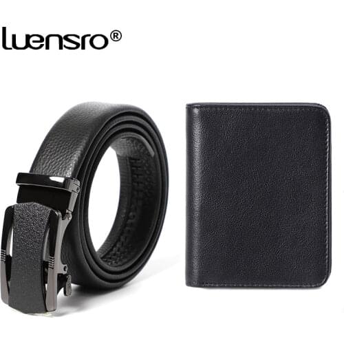 LUENSRO Black Wallets
