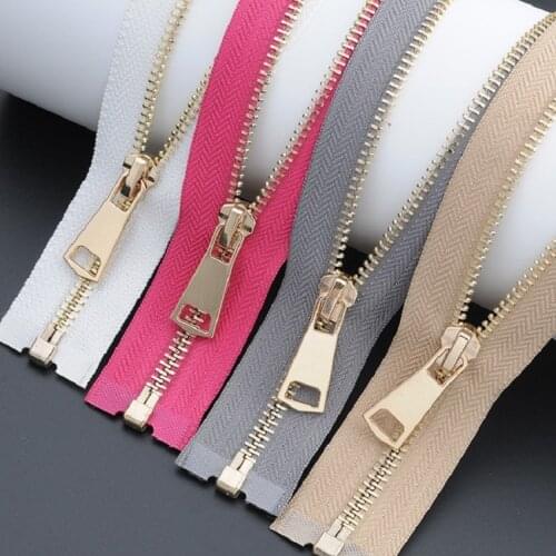 #5 Metal Zipper Jacket Long Zip Open Ended Clothing Fastener Accessories DIY Handcraft For Clothing Pocket Garment Shoe