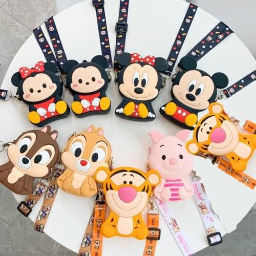 Disney Cartoon Coin Purse Anime Mickey Mouse Dolls Girl Children Backpack Cute Messenger Bag Donald Duck Baby Bags Kids Gifts