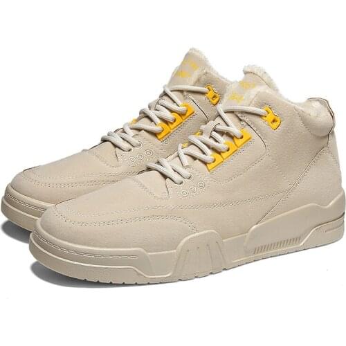 Mens Shoes Winter Men Boots Warm Fur Plush Casual Shoes Lace Up Fashion Sneakers YXYT Platform Snow Boots