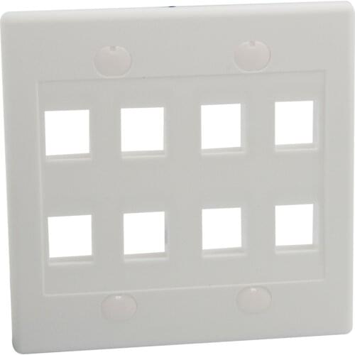 8 ports keystone wall plate with 120 X 120mm