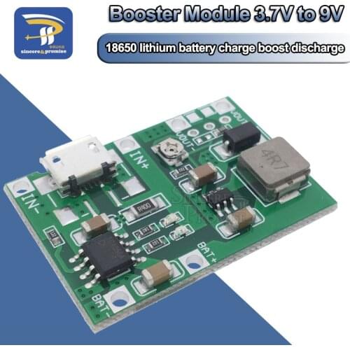 Lithium Li-ion 18650 3.7V 4.2V Battery Charger Board Adjustable DC-DC Step Up Boost Module TP4056 DIY Kit Parts