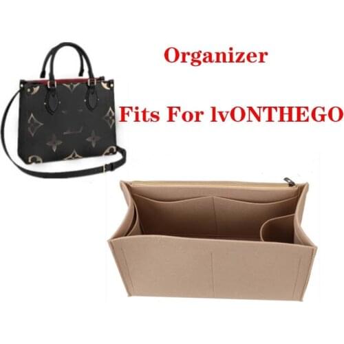 Fits ONTHEGO Tote 3MM Premium Felt Insert Bag Organizer Cosmetic Bag Handbag shaper Organizer Travel Inner Purse