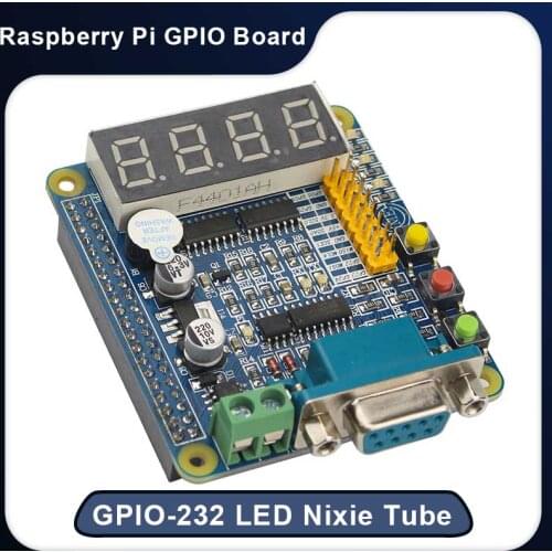 Raspberry Pi 4 GPIO-232 Expansion Board LED Nixie Tube 485 232 UART Keys Multifunction GPIO Extension Board for Raspberry Pi