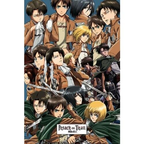 Attack on Titan Art Film Print Silk Poster Home Wall Decor 24x36inch