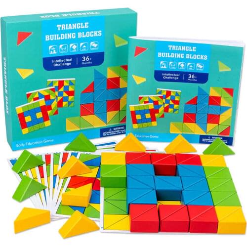 Creative Triangle Blocks To Improve Attention Memory Thinking Logic Training Board Educational Parent Child Interaction Game