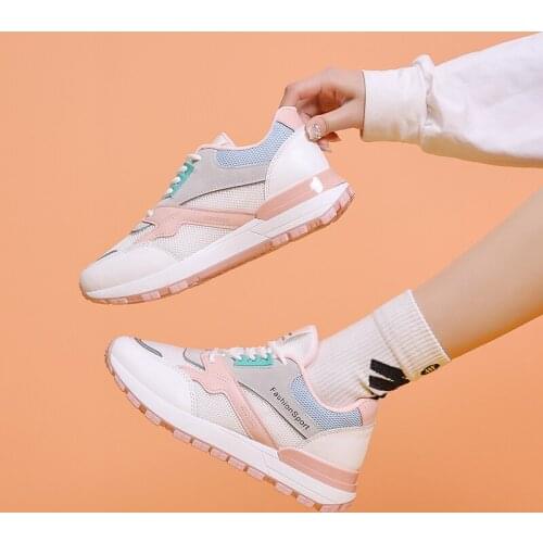 Walking Comfortable Trainers Training Shoes Lace Up Platform Sports Shoes Female Outdoor 2021 New Running Shoes For Women