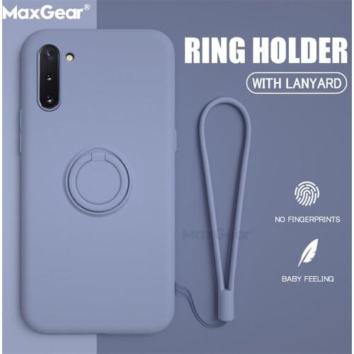 Ultra-thin Silicone Ring Holder Case For Samsung Note 20 Ultra 8 10 Plus S20 FE S10 E Pro A30 A50 A51 A70 A71 S Stand Cover Capa