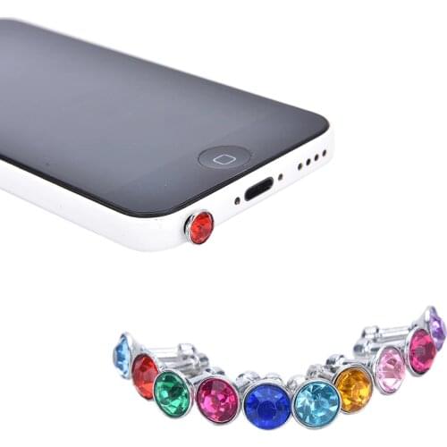 10pcs Bling Universal 3.5mm Cell Phone Earphone Plug For iPhone 6 5s/Samsung/HTC/Sony Dust Plug Headphone Jack Stopper