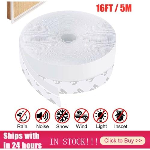 Sealing Strip Under Door Draft Guard Stopper Soundproof Seal Strip 5M 25/35MM Tapes Reduce Noise Dust Door Bottom Durable Tapes