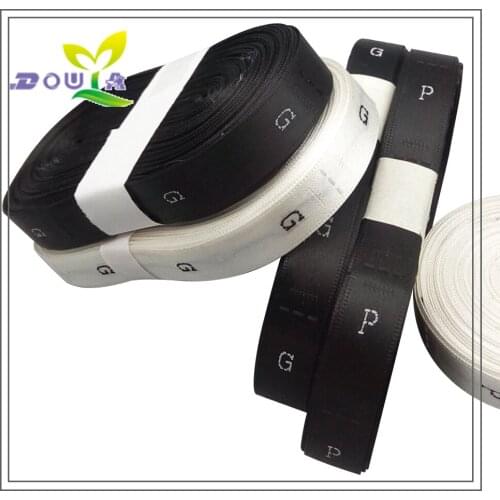 Stock rolled satin size labels for Brazil clothing size number sewing label for clothes tags Brazil PP P M G GG F Size tag