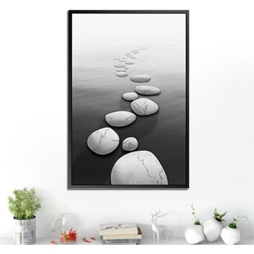 Entrance Black and White Landscape Hanging Painting Corridor Aisle Decorative Painting Modern Living Room Mural Canvas Wall Art