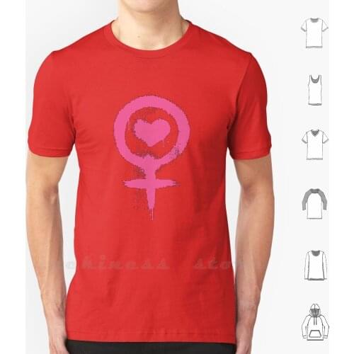 Womens Venus Symbol T Shirt Big Size 100% Cotton No No Means No Womens Lib Womens Liberation Me Too End Rape Culture Consent